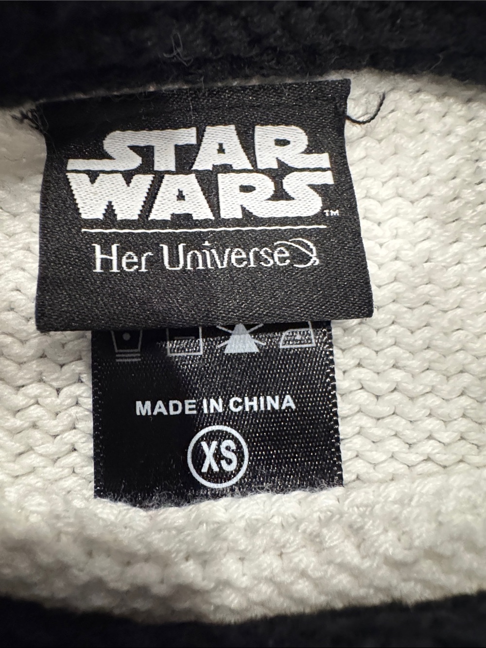 Star Wars Her Universe Women's White and Black Crewneck Sweater - Picture 4 of 9